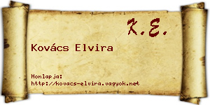Kovács Elvira névjegykártya