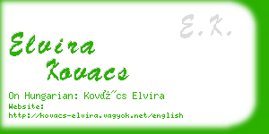 elvira kovacs business card